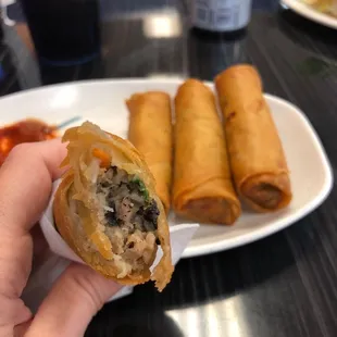 Pork eggrolls are delicious!