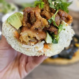Banh Mi Pork. Avocado added a nice creaminess like butter but more refreshing