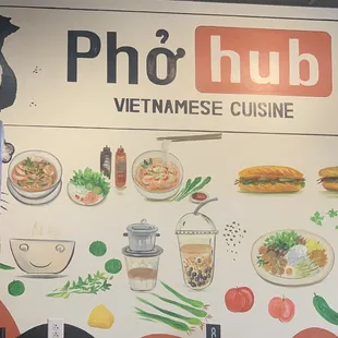 vietnamese cuisine on the wall