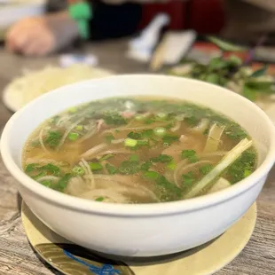 Rib eye pho (large) with house made fresh noodles
