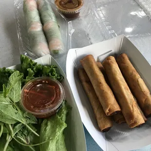 Spring rolls + eggrolls