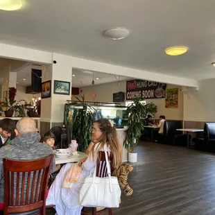 people eating at a restaurant