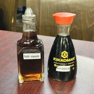 Fish sauce and Soy sauce