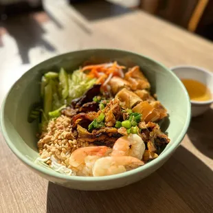 a bowl of food