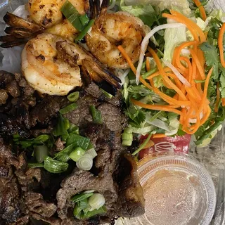 B12. Bun Tom Bo Nuong