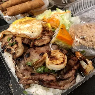 #41 Com Dac Biet Suon Nuong, Ga Nuong, Tom Nuong, BI, Cha, Opla