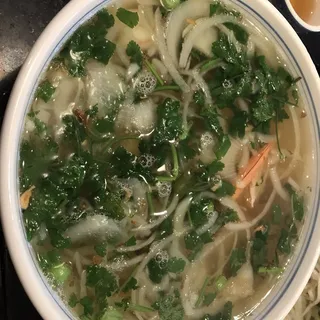 Boneless Chicken & Shrimp with Rice Noodle Soup