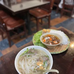 Special beef pho &amp; #7 sensational boon cha