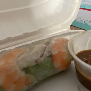 A9. Steamed Shrimp and pork spring rolls