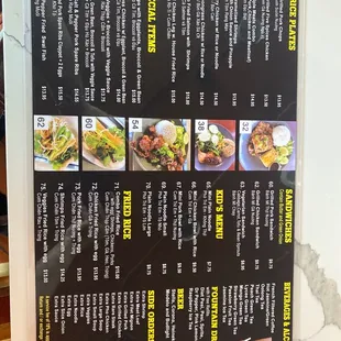 New menu