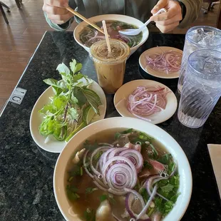 Large Pho Tai Nam Gau and Cafe Sua Da