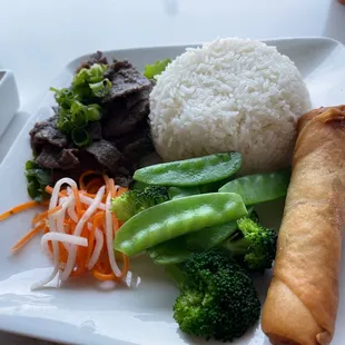 Korean bbq rice plate