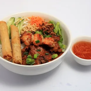 #71  Vermicelli with  grilled pork, shrimp, and eggrolls