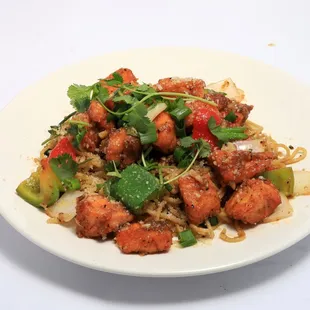 #57 Garlic Noodle with salmon