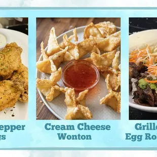 a variety of food items