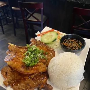Pork Chop Rice Plate