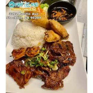 Korean BBQ Rib Combo Rice Plate