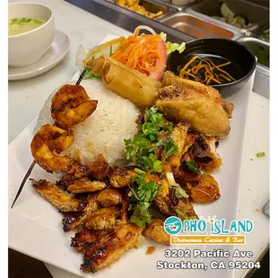 Grilled Chicken Combo Rice Plate