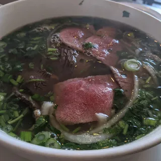 B8. Rare Steak, Flank, and Fatty Brisket Noodle Soup