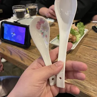 Different size spoons, one for me and one for my kiddo