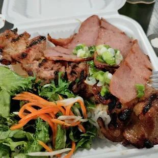 Various pork with rice