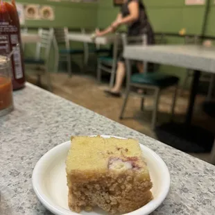 Free dessert. Forgot what it was