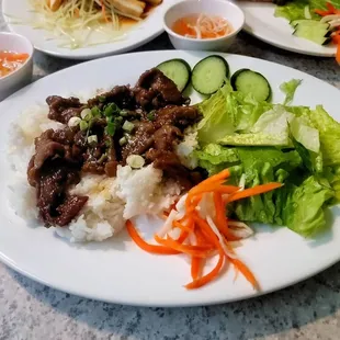 Lemongrass beef rice