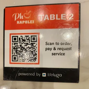 Table 2 - QR Code