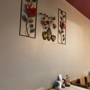 a table and chairs in a restaurant