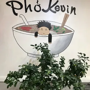 Art work in dining room