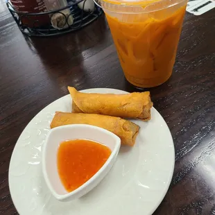 a plate of food and a drink