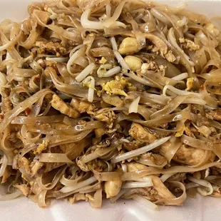 Chicken #67. Pad Thai (not sure why it&apos;s spicy)