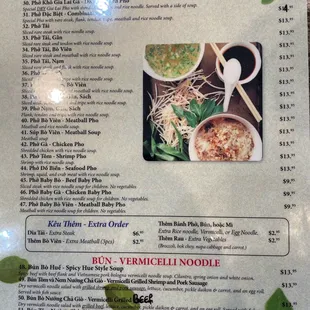 Updated Menu as of October 2022