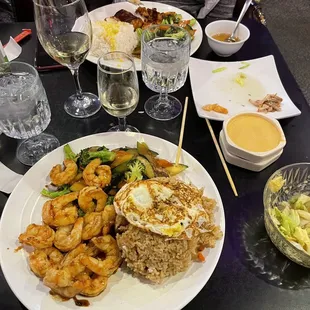 Hibachi Shrimp and Salmon Stir Fry