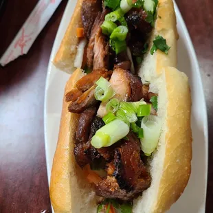 Grilled chicken banh mi.