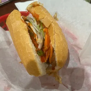 Grilled pork Bahn Mi.