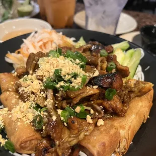 Thai tea In The background.