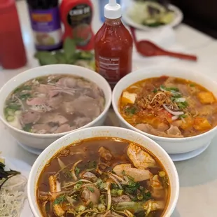 Bun rieu, bun bo hue, special pho