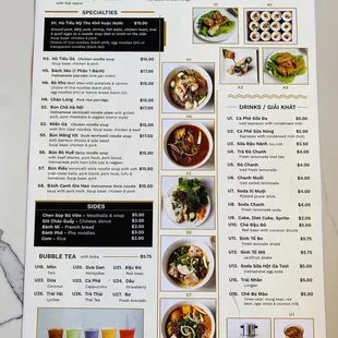 Menu back