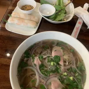 Shrimp Egg Rolls Pho Combo