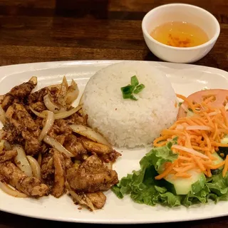 Chili Lemongrass Chicken Rice Plate