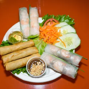 What&apos;s better than appetizers? An appetizer combo. Comes with 4 spring rolls and three egg rolls.