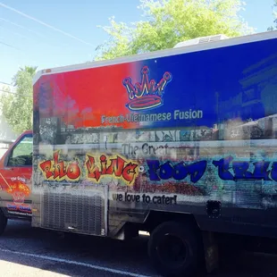 The Pho King Food Truck (Food Truck reads  French-Vietnamese Fusion)