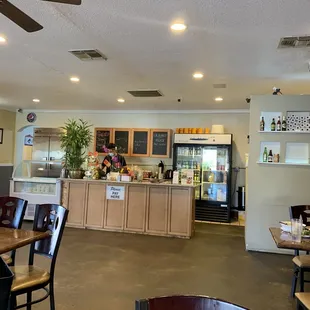 the inside of a restaurant