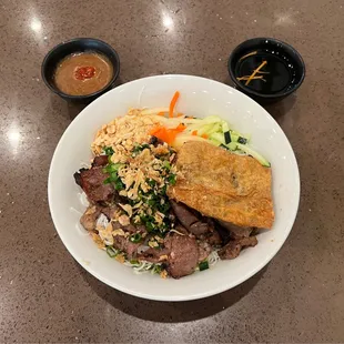 #22 grilled pork and fried shrimp cake noodle salad perfect on this warm sunny day