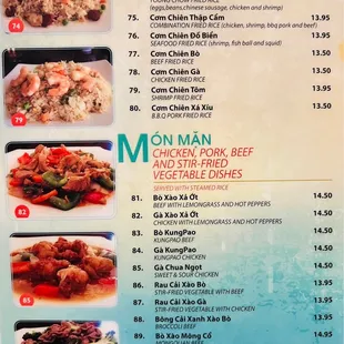 Pho King Menu