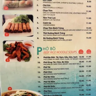 Pho King Menu