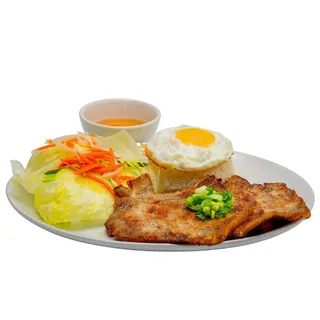 41. Grilled Pork Chop and Fried Egg Rice Plate