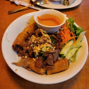 a plate of food on a table