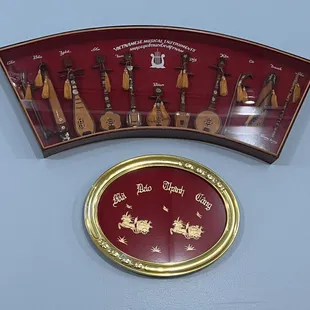 a display of musical instruments